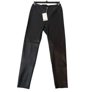 Splendid Vegan Faux Leather Leggings Black Medium High Waist Stretch NWT
